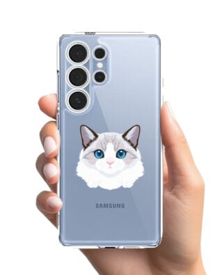 Etui do Samsung Galaxy S25 Ultra przeźroczyste, silikonowe Flexi, kot birmański