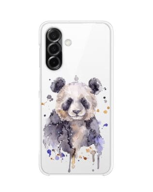 Etui do Samsung Galaxy A26 5G przeźroczyste, silikonowe Flexi, Akwarelowe Zoo, Panda
