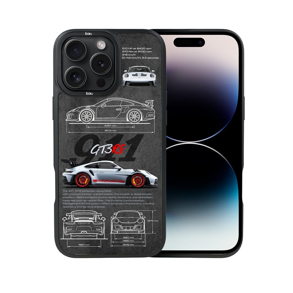 Etui do iPhone 14 Pro Max IBIZU DropGuard Matt z MagSafe, TechDrive, 911 GT3 RS - obrazek 2