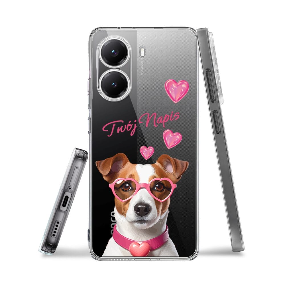 Etui do Xiaomi POCO X7 Pro przeźroczyste, silikonowe Flexi, Puppy Love, pies rasy Jack Russell Terrier - obrazek 3