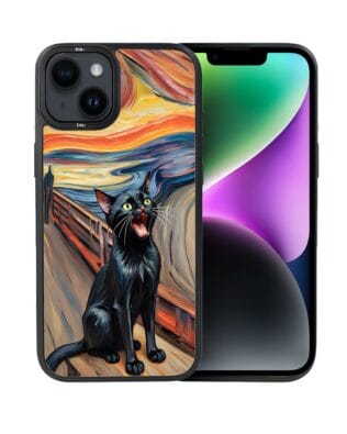 Etui do iPhone 14 IBIZU DropGuard Matt z MagSafe, Edvard Munch, krzyk kota