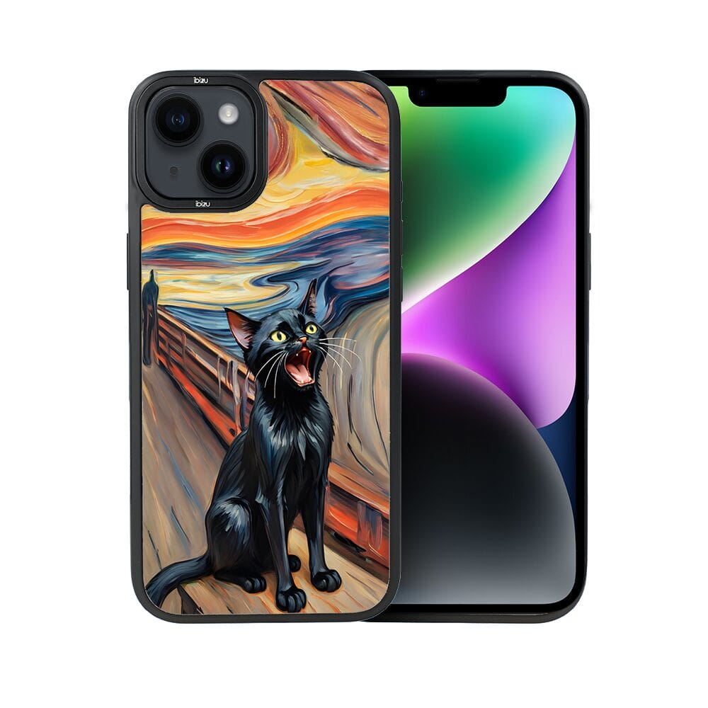 Etui do iPhone 14 IBIZU DropGuard Matt z MagSafe, Edvard Munch, krzyk kota - obrazek 2
