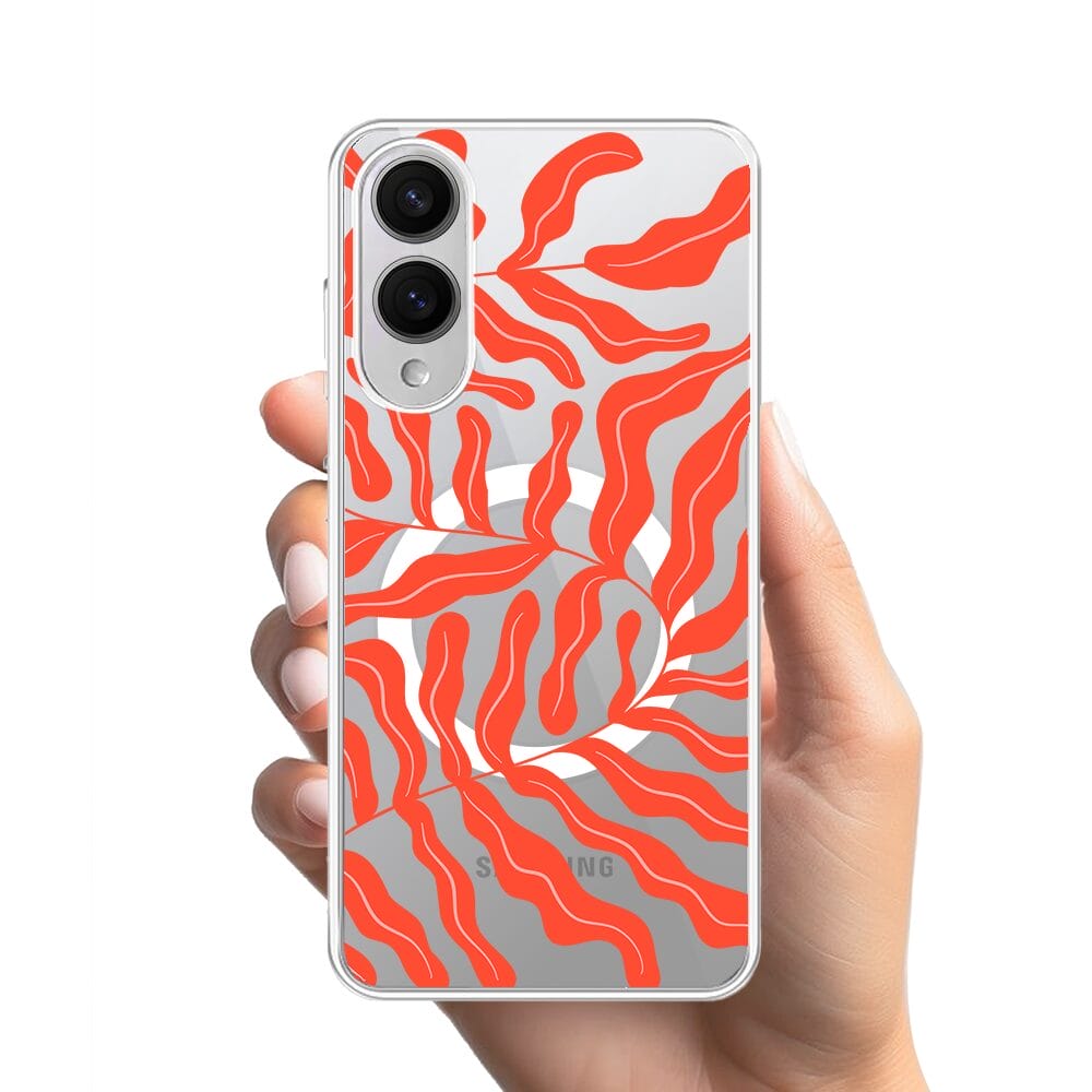 Etui do Samsung Galaxy S25 Edge z MagSafe przeźroczyste, silikonowe Flexi, rafa koralowa - obrazek 2