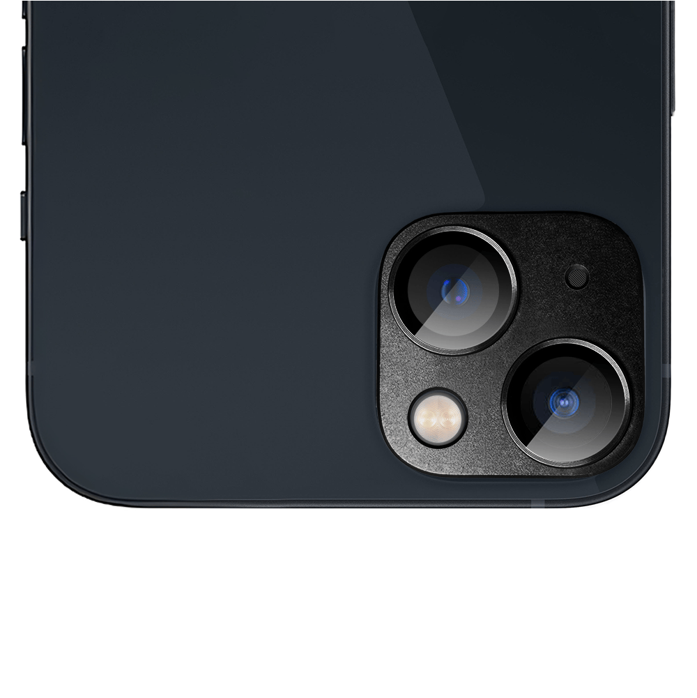 Metalowa osłona na cały aparat z wbudowanymi szkłami do iPhone 13, czarna - obrazek 4