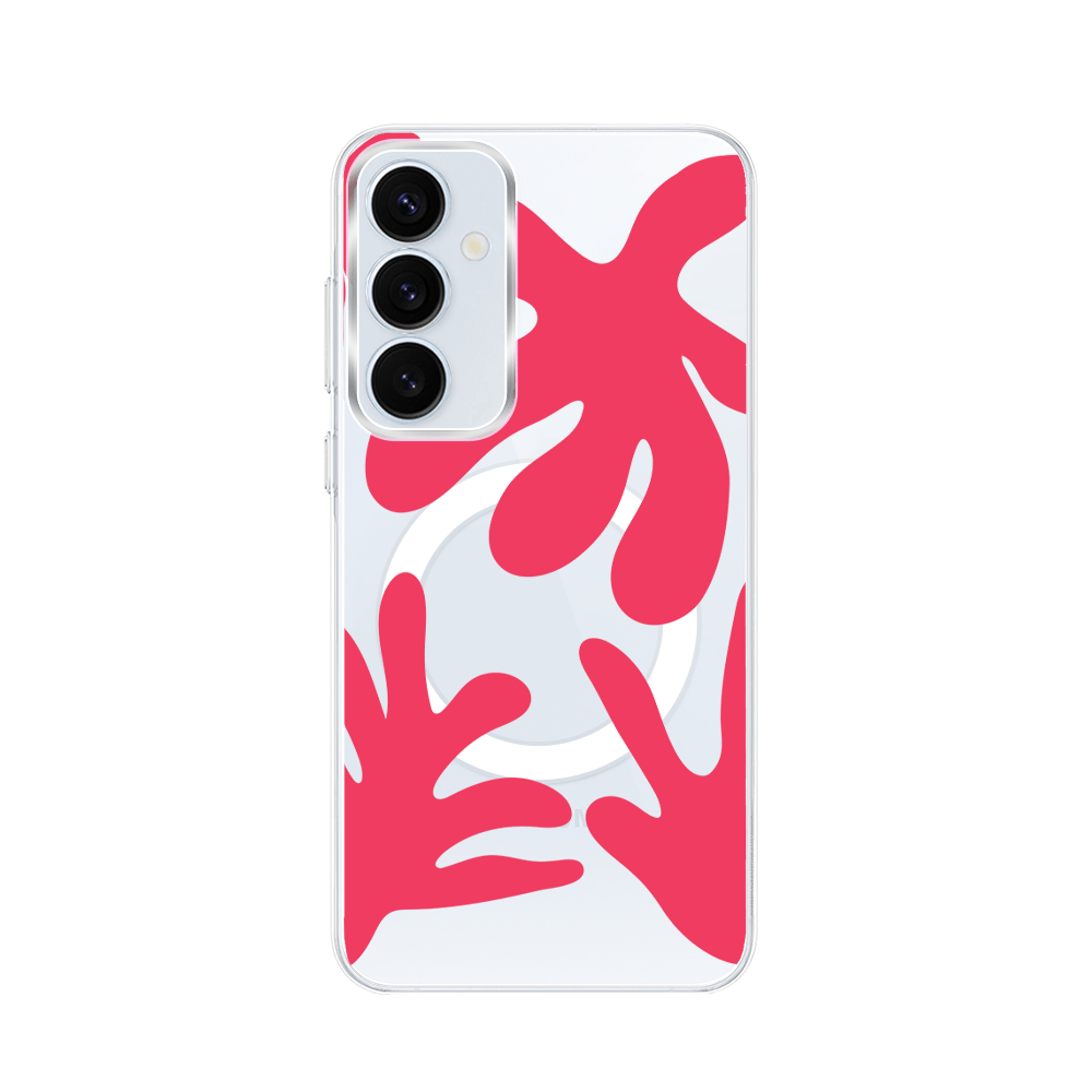 Etui do Samsung Galaxy A55 5G z MagSafe przeźroczyste, silikonowe Flexi, rafa