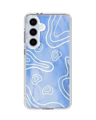 Etui do Samsung Galaxy S24 FE z MagSafe przeźroczyste, silikonowe Flexi, morski wzór