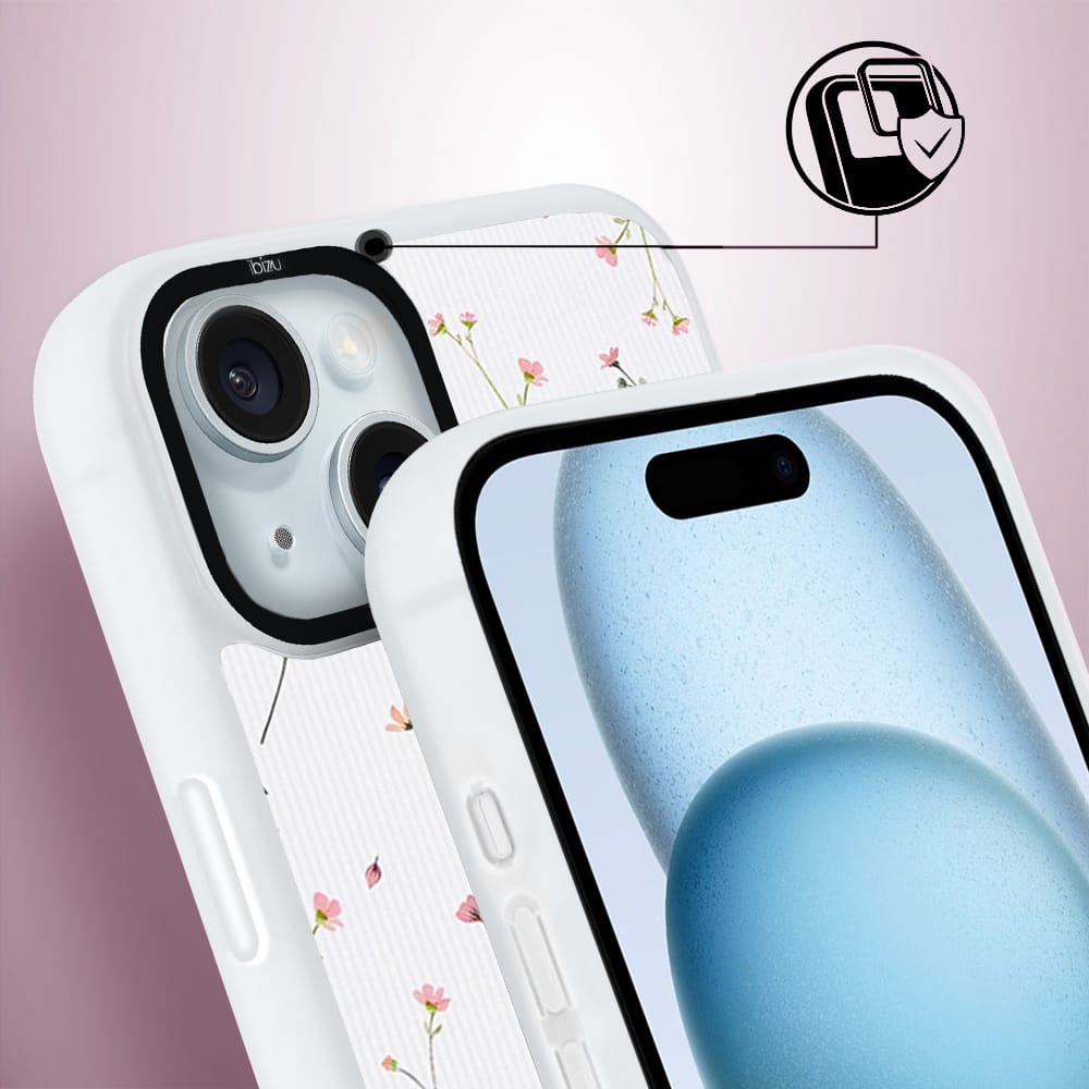 Etui do iPhone 15 IBIZU DropGuard Matt z MagSafe, Pastel Bloom, Polna fantazja - obrazek 3