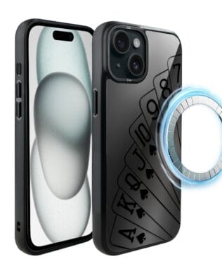 Etui do iPhone 15 Plus IBIZU DropGuard Matt z MagSafe, Midnight, Karty do gry