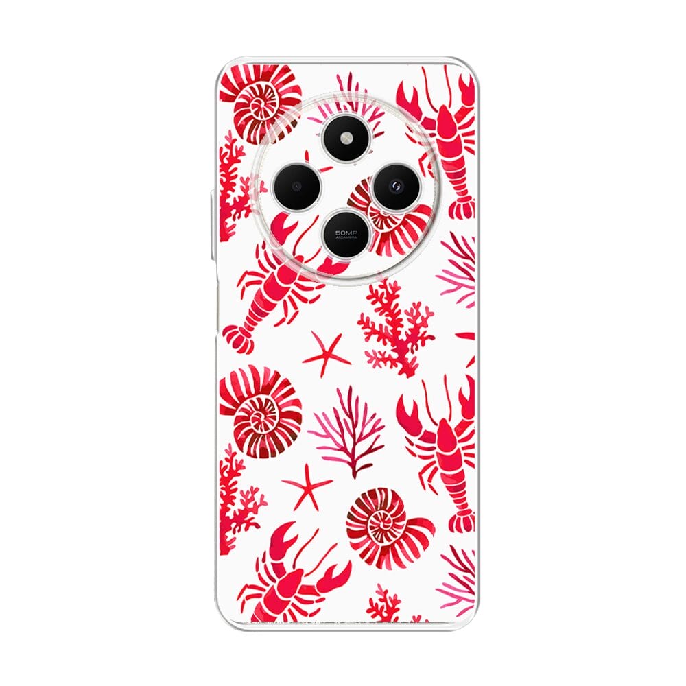 Etui do Xiaomi POCO C75 przeźroczyste, silikonowe Flexi, krab, muszle