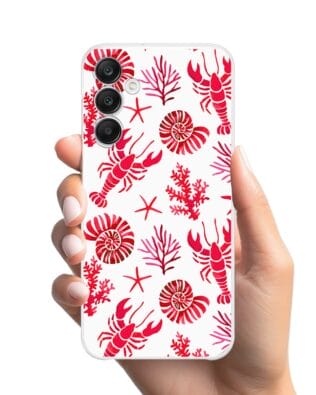 Etui do Samsung Galaxy A25 5G przeźroczyste, silikonowe Flexi, krab, muszle