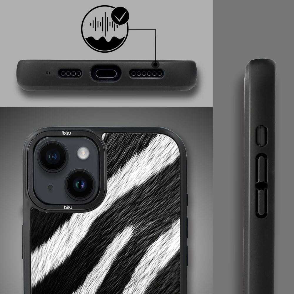 Etui do iPhone 14 IBIZU DropGuard Matt z MagSafe, Zew Natury, Zebra - obrazek 6