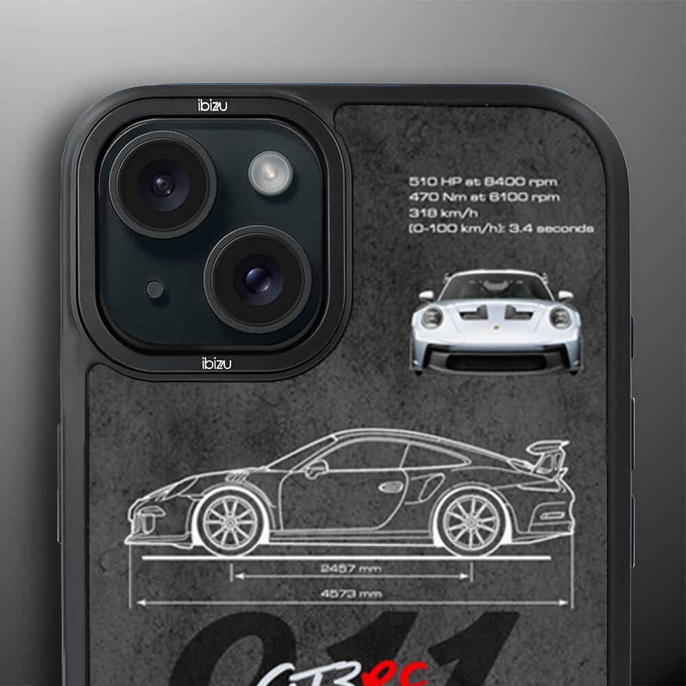 Etui do iPhone 15 IBIZU DropGuard Matt z MagSafe, TechDrive, 911 GT3 RS - obrazek 5