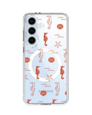 Etui do Samsung Galaxy S24 FE z MagSafe przeźroczyste, silikonowe Flexi, wakacyjne wzory