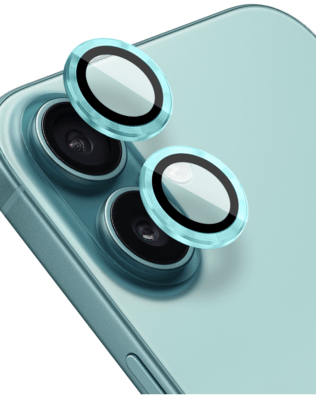 Metalowa osłona obiektywu aparatu ze szkła hartowanego 9H do iPhone 16, 1 zestaw, berylowa zieleń