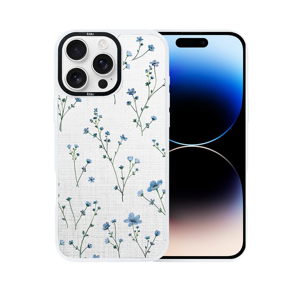 Etui do iPhone 14 Pro IBIZU DropGuard Matt z MagSafe, Pastel Bloom, Niebieski sen - obrazek 2