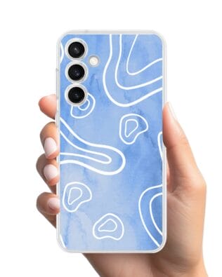 Etui do Samsung Galaxy S23 FE 5G przeźroczyste, silikonowe Flexi, morski wzór