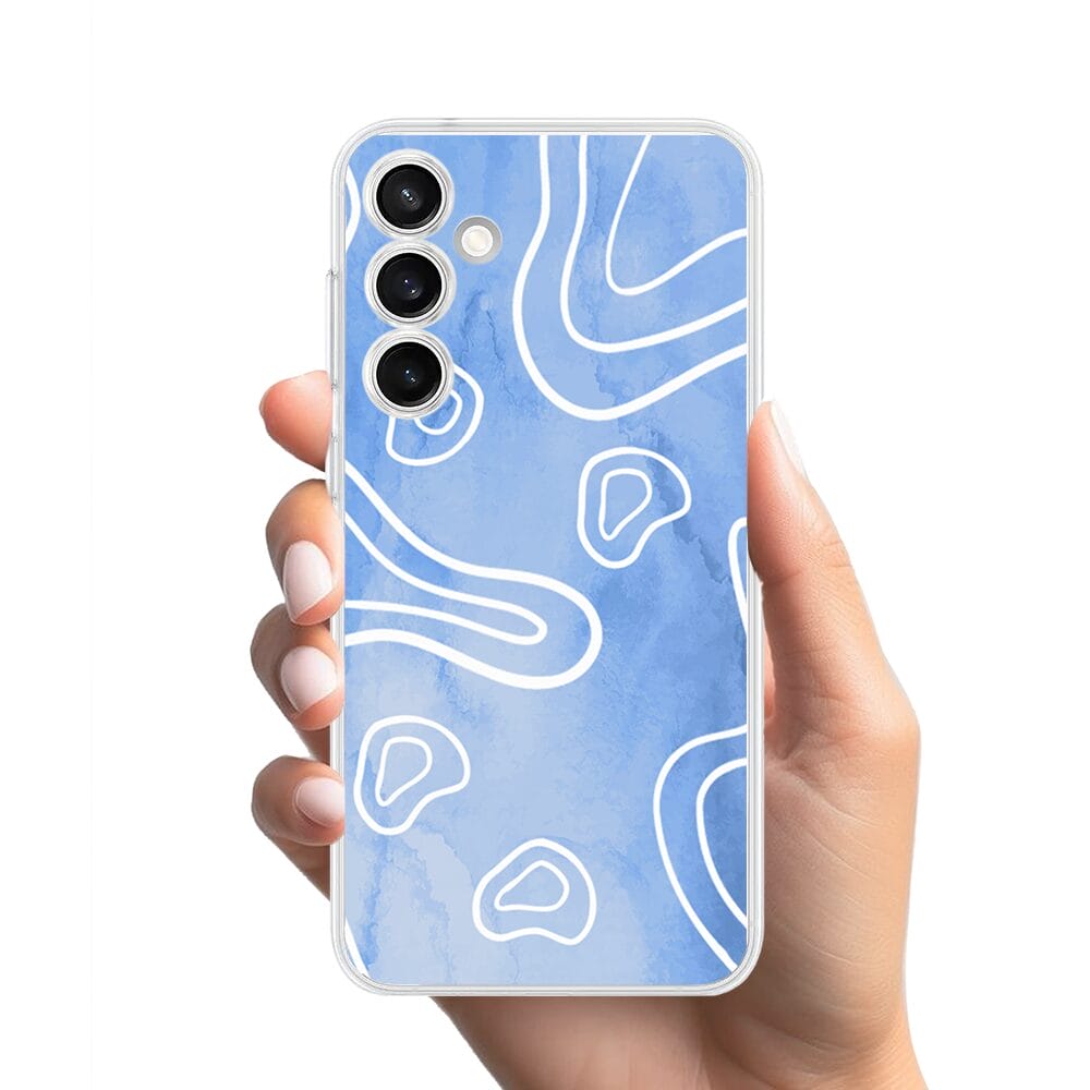 Etui do Samsung Galaxy S23 FE 5G przeźroczyste, silikonowe Flexi, morski wzór - obrazek 2