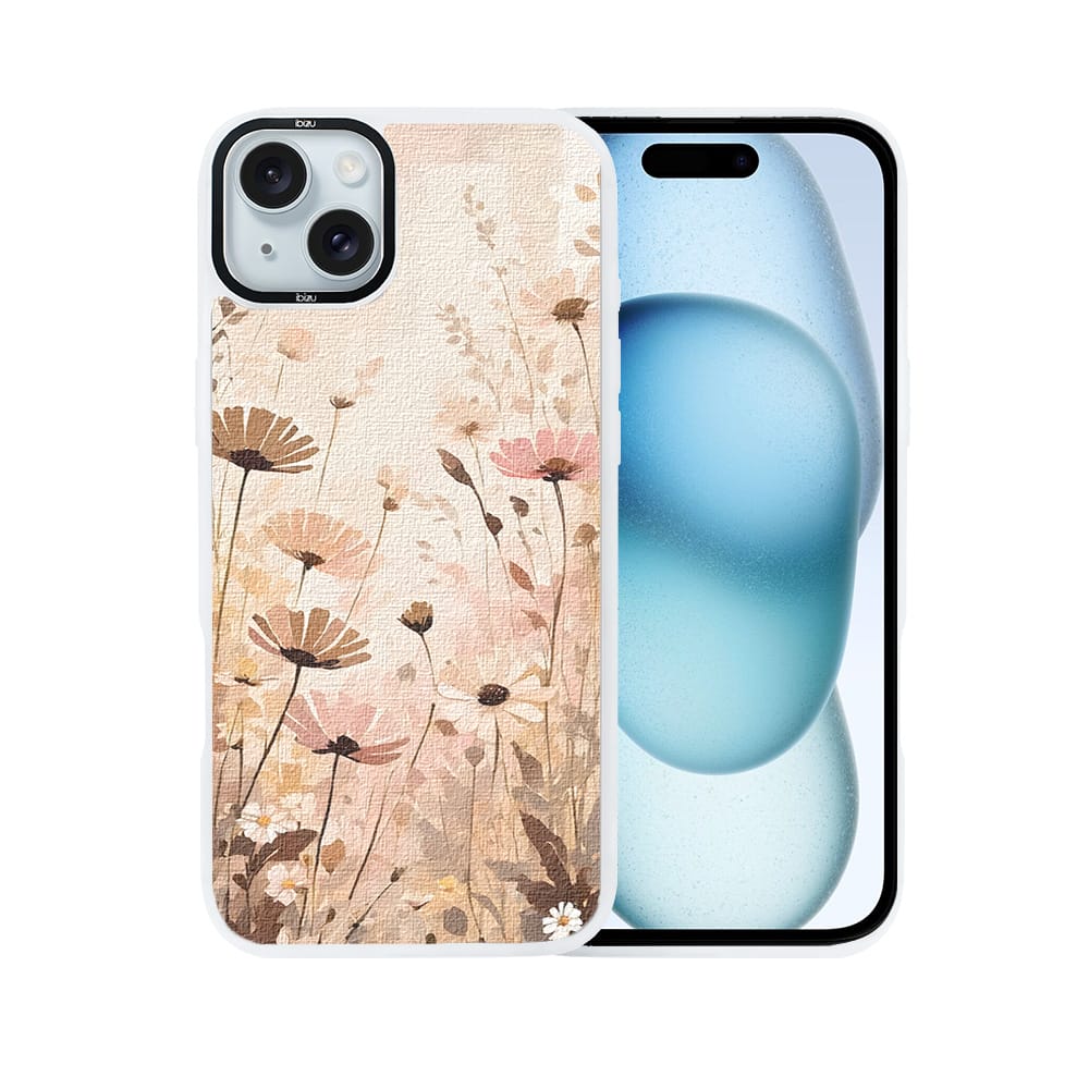 Etui do iPhone 15 IBIZU DropGuard Matt z MagSafe, Boho, Kwiatowa łąka - obrazek 2