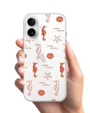 Etui do iPhone 16 przeźroczyste, silikonowe Flexi, wakacyjne wzory