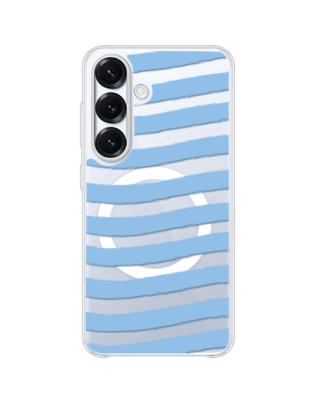 Etui do Samsung Galaxy S25 Plus z MagSafe przeźroczyste, silikonowe Flexi, fale morskie