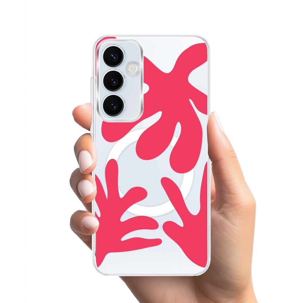 Etui do Samsung Galaxy A55 5G z MagSafe przeźroczyste, silikonowe Flexi, rafa - obrazek 2