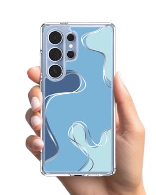 Etui do Samsung Galaxy S25 Ultra z MagSafe przeźroczyste, silikonowe Flexi, spokój oceanu