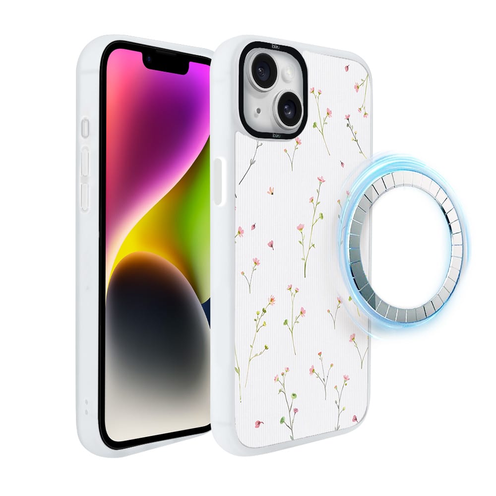 Etui do iPhone 14 IBIZU DropGuard Matt z MagSafe, Pastel Bloom, Polna fantazja