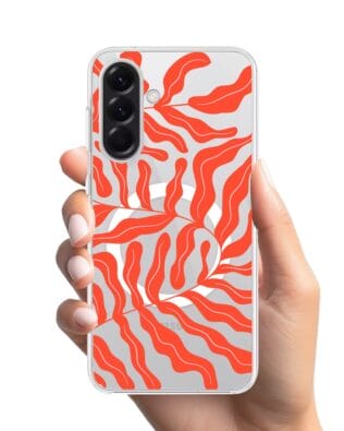 Etui do Samsung Galaxy A56 5G z MagSafe przeźroczyste, silikonowe Flexi, rafa koralowa