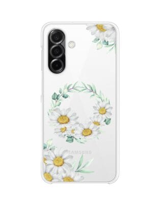 Etui do Samsung Galaxy A26 5G przeźroczyste, silikonowe Flexi, wianek stokrotek