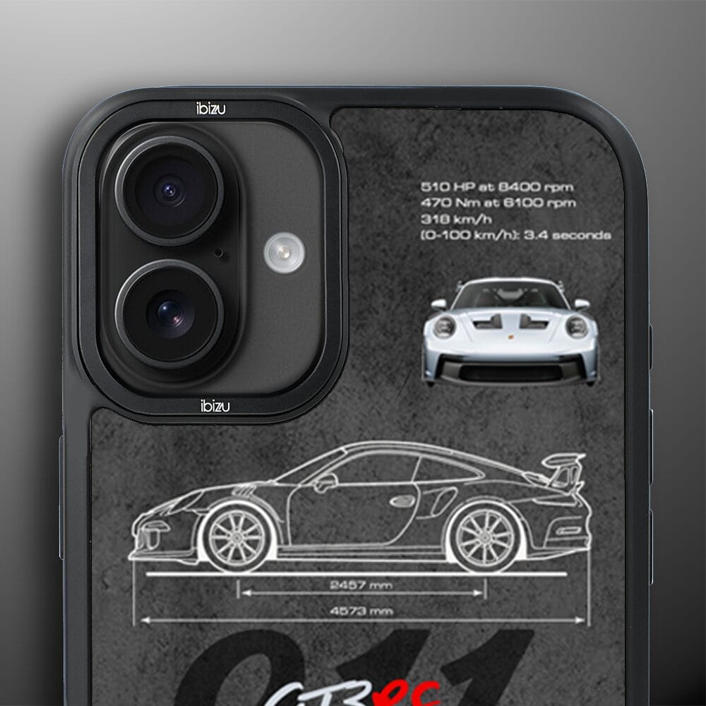 Etui do iPhone 16 Plus IBIZU DropGuard Matt z MagSafe, TechDrive, 911 GT3 RS - obrazek 5