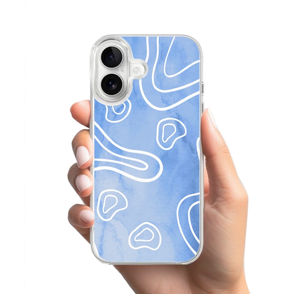 Etui do iPhone 16 z MagSafe przeźroczyste, silikonowe Flexi, morski wzór - obrazek 2