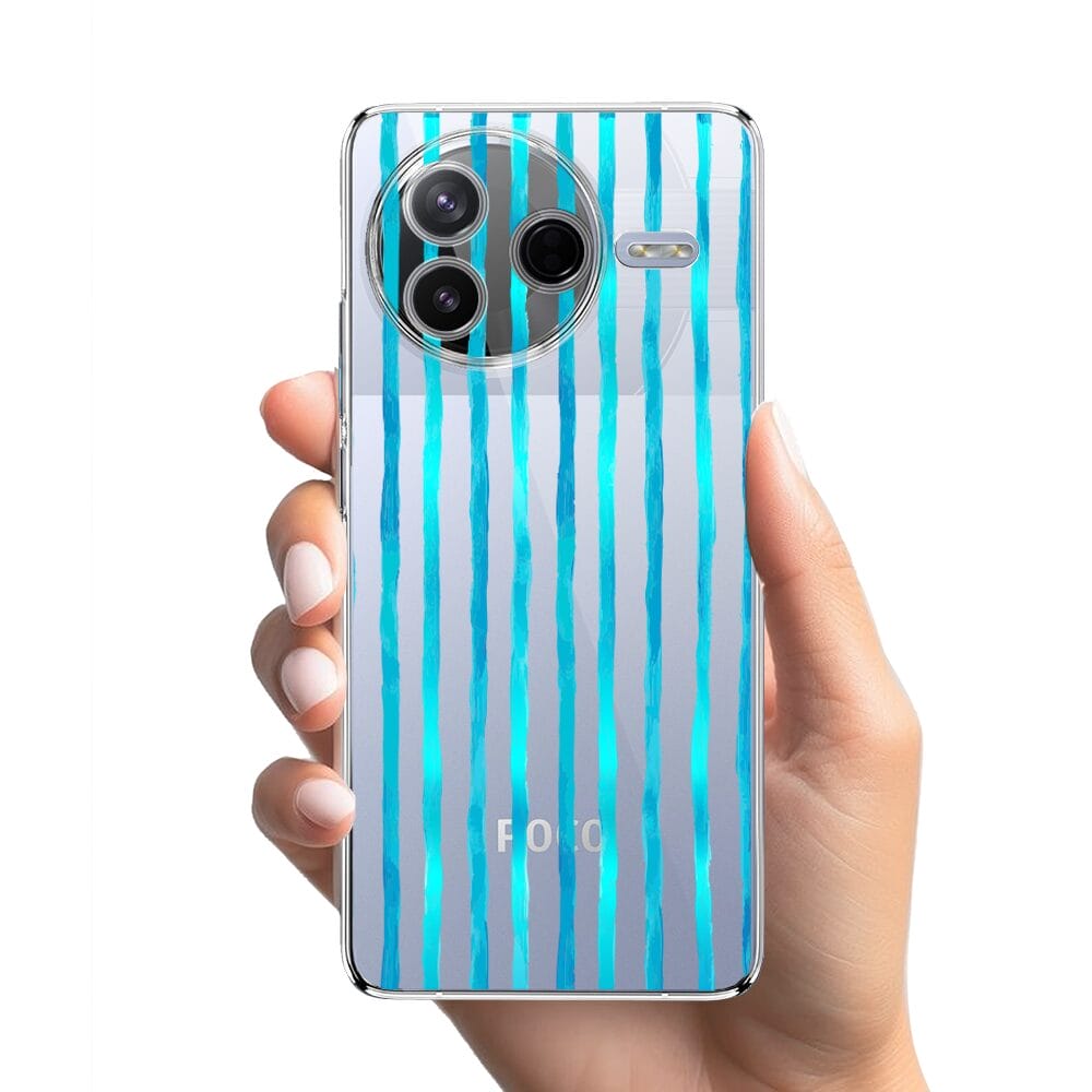 Etui do Xiaomi POCO F7 Pro przeźroczyste, silikonowe Flexi, szept fal - obrazek 2