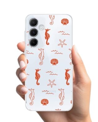 Etui do Samsung Galaxy M35 5G przeźroczyste, silikonowe Flexi, wakacyjne wzory