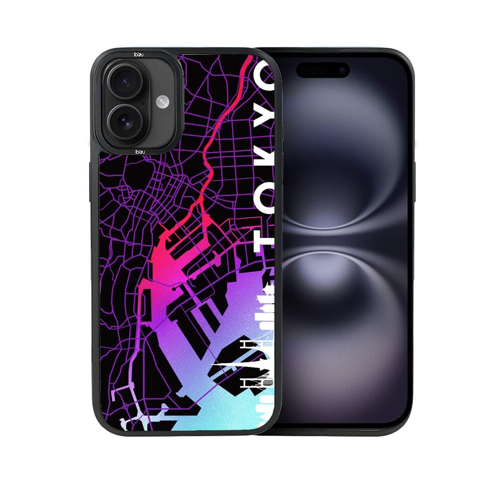 Etui do iPhone 16 IBIZU DropGuard Matt z MagSafe, Mapy Świata, Tokyo - obrazek 2