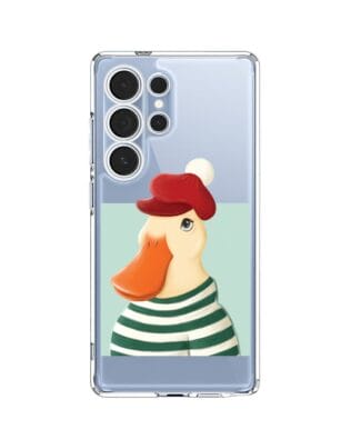 Etui do Samsung Galaxy S25 Ultra przeźroczyste, silikonowe Flexi, kaczuszka