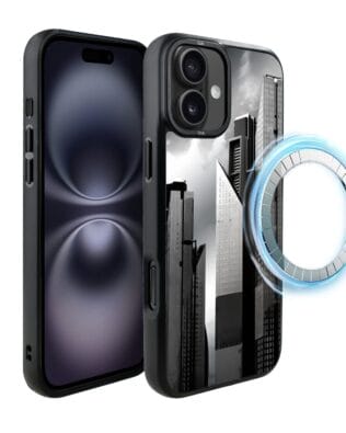 Etui do iPhone 16 Plus IBIZU DropGuard Matt z MagSafe, Noir City, Manhattan