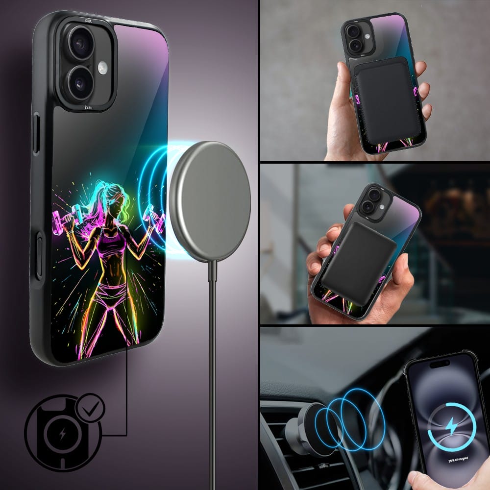 Etui do iPhone 16 IBIZU DropGuard Matt z MagSafe, #ElectroMove, Wibracja fitness - obrazek 8