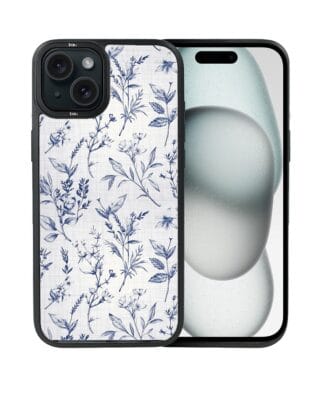 Etui do iPhone 15 Plus IBIZU DropGuard Matt z MagSafe, Pastel Bloom, Lazurowe szepty