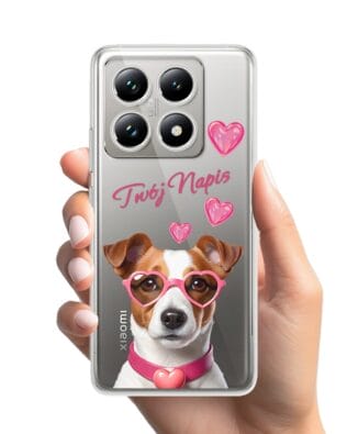 Etui do Xiaomi 14T przeźroczyste, silikonowe Flexi, Puppy Love, pies rasy Jack Russell Terrier