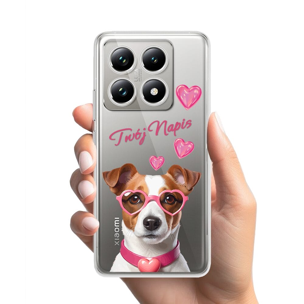 Etui do Xiaomi 14T przeźroczyste, silikonowe Flexi, Puppy Love, pies rasy Jack Russell Terrier - obrazek 2