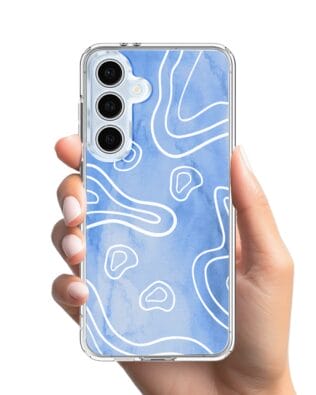 Etui do Samsung Galaxy S24 FE z MagSafe przeźroczyste, silikonowe Flexi, morski wzór