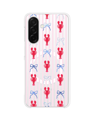 Etui do Samsung Galaxy A26 5G z MagSafe przeźroczyste, silikonowe Flexi, krab i kokardki