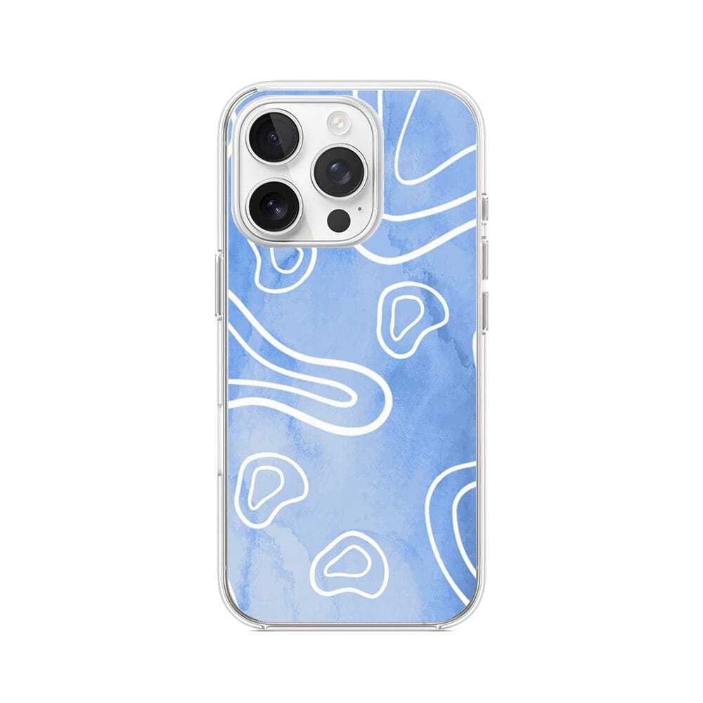 Etui do iPhone 14 Pro z MagSafe przeźroczyste, silikonowe Flexi, morski wzór