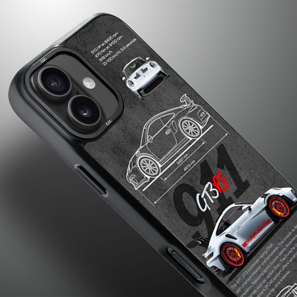 Etui do iPhone 16 Plus IBIZU DropGuard Matt z MagSafe, TechDrive, 911 GT3 RS - obrazek 4