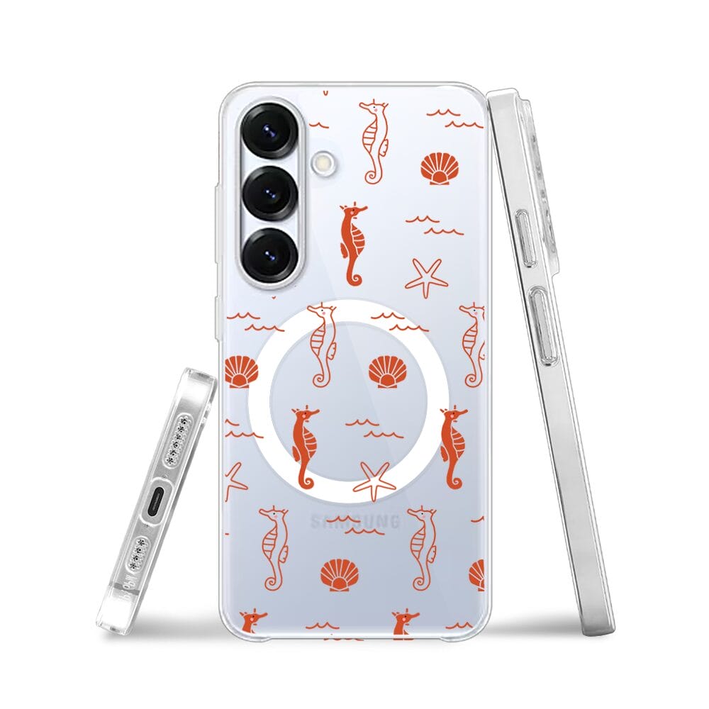 Etui do Samsung Galaxy S25 Plus z MagSafe przeźroczyste, silikonowe Flexi, wakacyjne wzory - obrazek 3