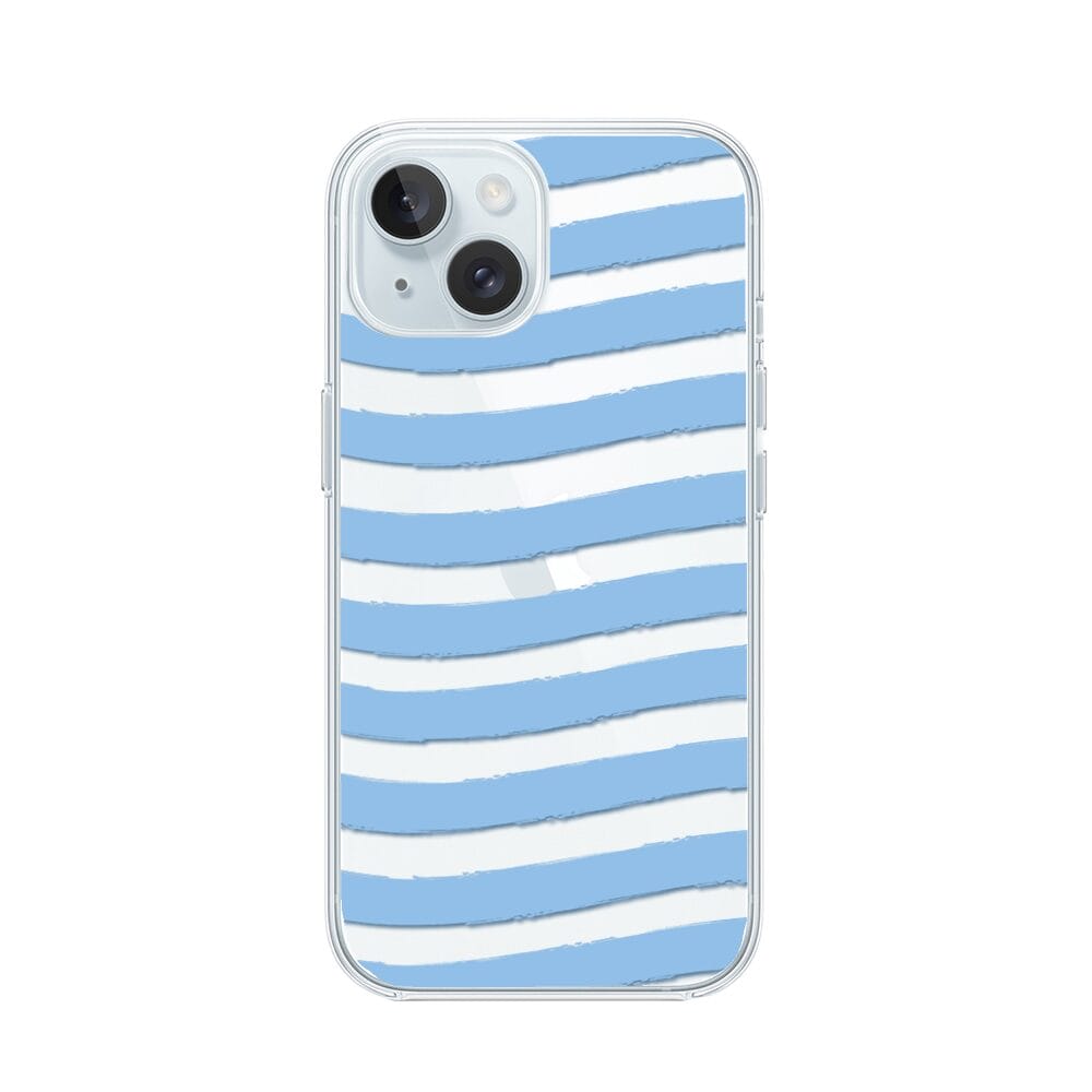 Etui do iPhone 15 Plus przeźroczyste, silikonowe Flexi, fale morskie