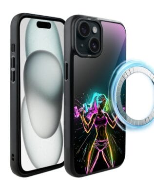 Etui do iPhone 15 IBIZU DropGuard Matt z MagSafe, #ElectroMove, Wibracja fitness