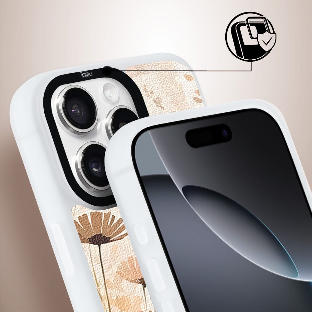 Etui do iPhone 16 Pro IBIZU DropGuard Matt z MagSafe, Boho, Kwiatowa łąka - obrazek 3