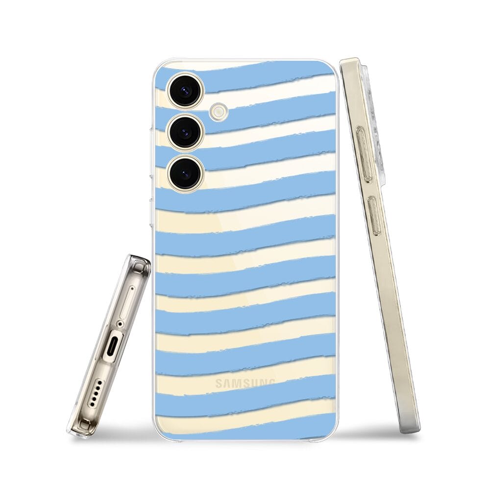 Etui do Samsung Galaxy S25 przeźroczyste, silikonowe Flexi, fale morskie - obrazek 3