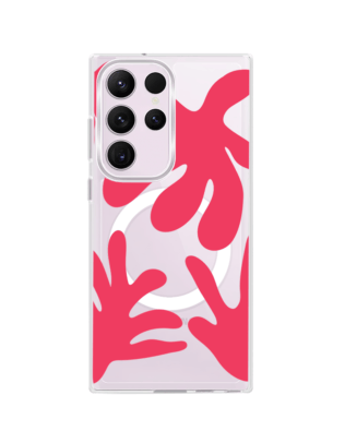 Etui do Samsung Galaxy S23 Ultra z MagSafe przeźroczyste, silikonowe Flexi, rafa